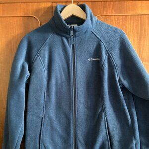 Columbia Fleece Full Zip Jacket Size XL Smoky Blue,